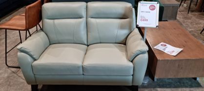 Arlo Cream Leather 2 Seater Sofa