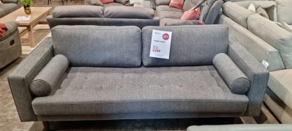 Cooper Grey Fabric 3 Seater Sofa - sold as seen