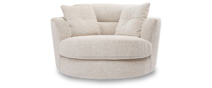 Santorini Taupe Fabric Swivel Chair