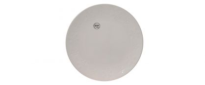 Snowflake White Embossed Dinner Plate - 28cm