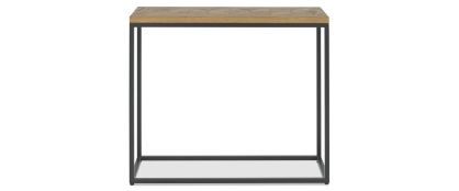 Indus Rustic Oak & Peppercorn Narrow Console Table
