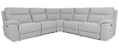 Chicago Grey Fabric Medium Powered Recliner Corner Group