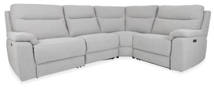 Chicago Grey Fabric Small Powered Recliner Corner Group 