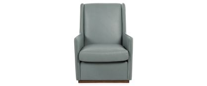 Hazel Chalk Bluestone Leather Armchair