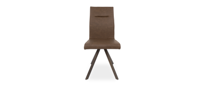 Evoque Brown & Grey Faux Leather Dining Chair