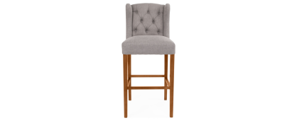 Carson Grey Fabric Bar Stool with Light Oak Legs