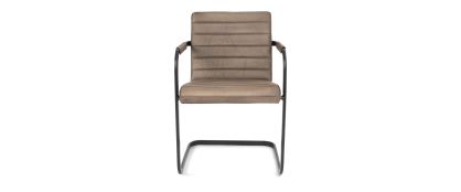 Sable Lampre Leather Dining Chair