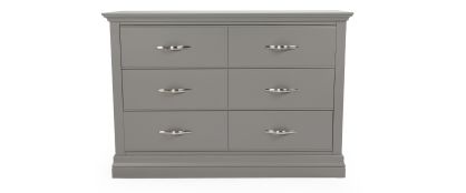 Carson Grey 6 Drawer Wide Chest