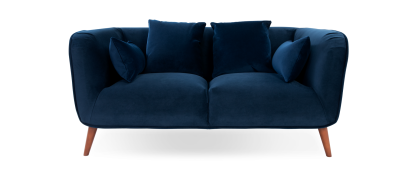 Brinley Navy Velvet 2 Seater Sofa