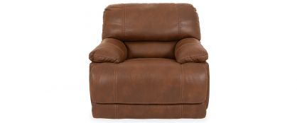 Governor Tan Fabric Reclining Armchair