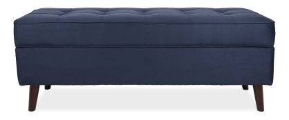 Spencer Navy Fabric Storage Bench