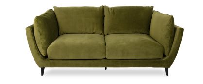Greenwich Olive Velvet 3 Seater Sofa