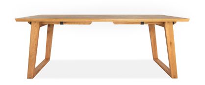 Charlie Solid Oak Large Extendable Rectangle Dining Table - 200cm