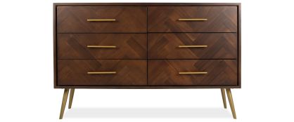 Malmo Acacia Wooden 6 Drawer Dresser