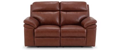 Maxwell Brown Leather Power Recliner 2 Seater Sofa