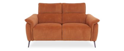 Truman Pumpkin Velvet 2 Seater Power Recliner Sofa