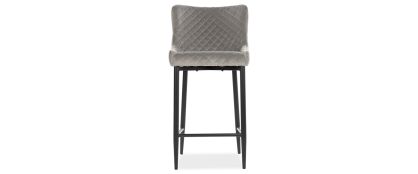 Jasper Grey Velvet Barstool