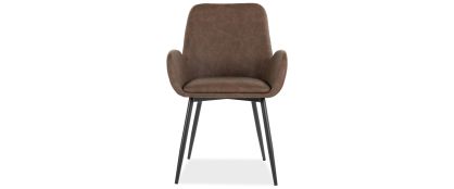 Cody Brown Faux Leather Dining Chair