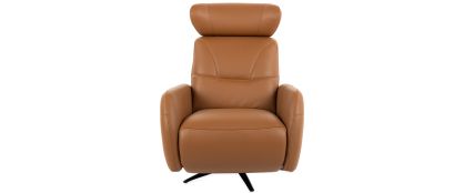 Alexio Pecan Leather Electric Recliner Armchair