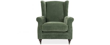 Sage Green Fabric Wingback Armchair