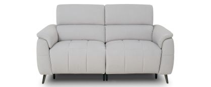 Antonio Grey Fabric 2 Seater Power Recliner Sofa