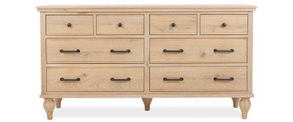 Heritage White Oak Wooden 4 Over 4 Drawer Chest