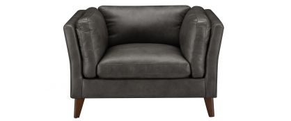 Arc Grey Leather 1 Seater Armchair