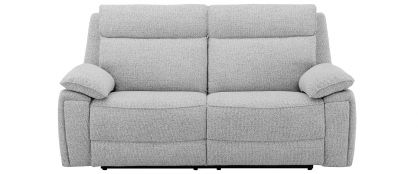 Romy Light Grey Fabric 3 Seater Power Recliner Sofa