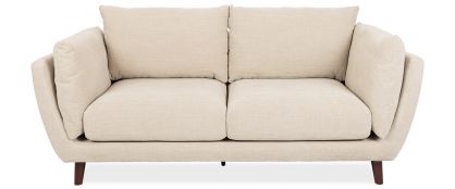 Greenwich Cream Fabric 3 Seater Sofa