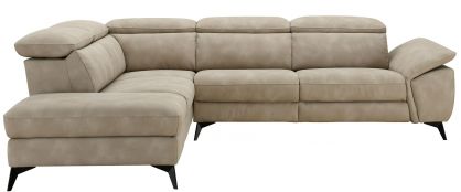 Haven Beige Fabric 2.5R/1.5L Power Reclining Corner Group