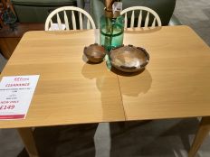Kona Natural Light Oak Wooden 1.4m Extending Rectangular Dining Table