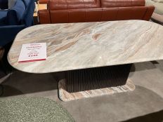 Tidal Brown Marble 1.8M Dining Table