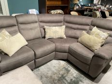 Isabelle Taupe Fabric 4 Piece Power Reclining Corner Sofa