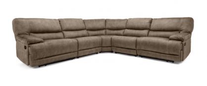 Isabelle Taupe Fabric Medium Power Reclining Corner Group- 5 Piece