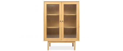 Kona Natural Light Oak Wooden Display Cabinet
