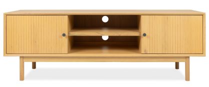 Kona Natural Light Oak Wooden Large 2 Door TV Unit