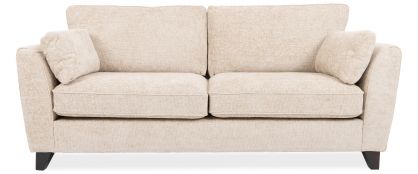 Lucie Cream Fabric 3 Seater Sofa