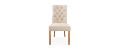 Marlow Beige Fabric Dining Chair with Oak Legs