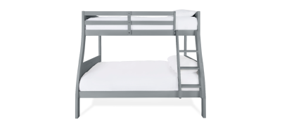 Louver Grey Wooden Bunk Bed