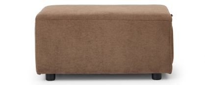 Mocha Mink Fabric Storage Footstool
