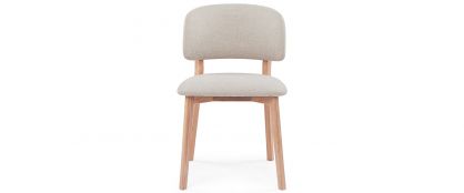 Molino Sand Fabric & Oak wooden Dining Chair