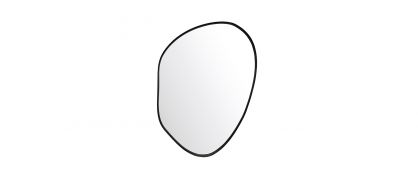 Luna Organic Black Irregular Shape Mirror - 76cm x 99cm