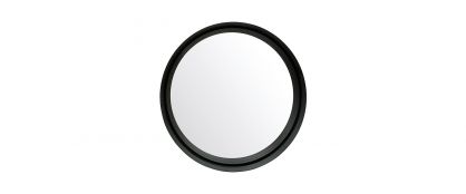 Helly Black & Gold Round Mirror - 80cm