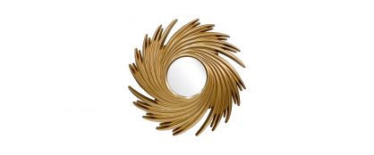 Maxine Gold Round Mirror - 100cm