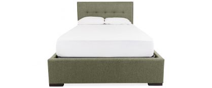 Oliver Green Fabric 6ft Ottoman Storage Super King Bedframe