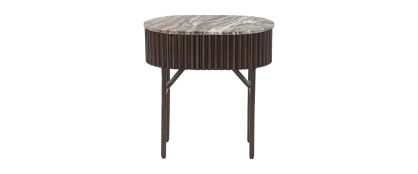 Tidal Brown Marble Side Table