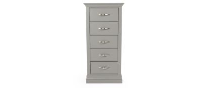 Carson Grey 5 Drawer Tallboy