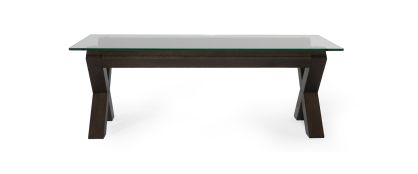 Turin Dark Oak Glass Coffee Table