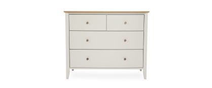 Whitby-Scandi Oak & Grey 2 Over 2 Drawer Chest