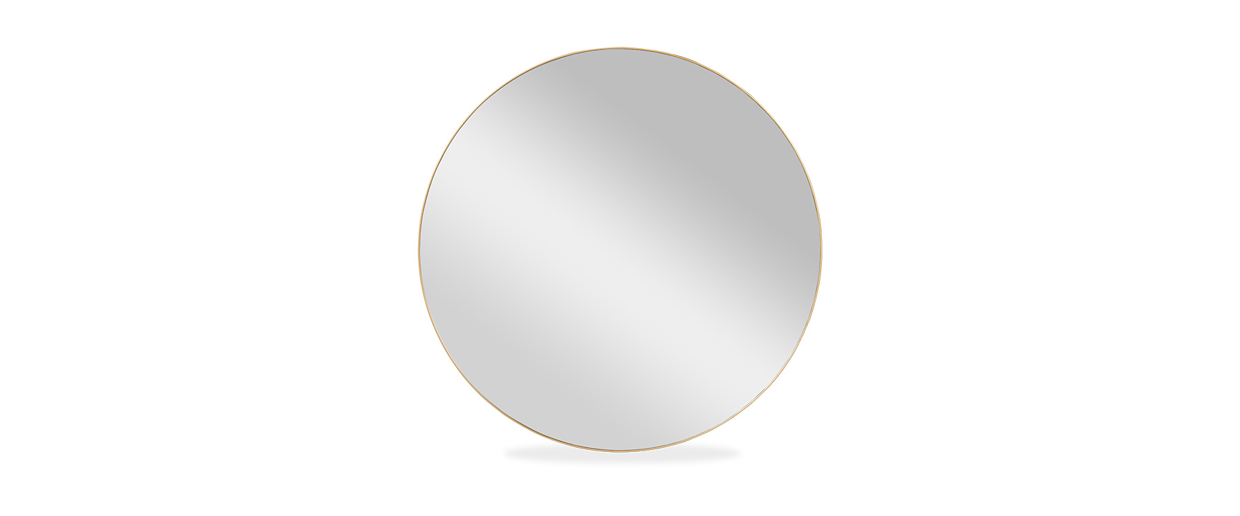quinn Gold Metal Round Mirror - 80cm x 80cm